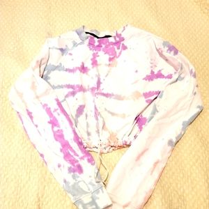 Tackma Tie Dye Halter Pull String sweater S/P